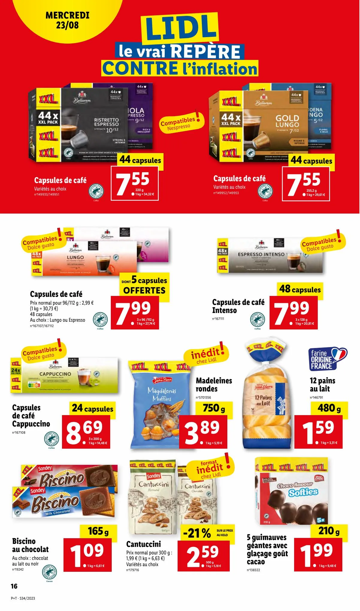 Catalogue Lidl te vrai REPÈRE CONTRE l'inflation, page 00016