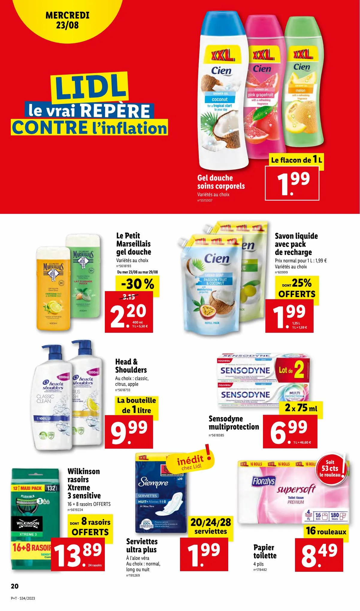 Catalogue Lidl te vrai REPÈRE CONTRE l'inflation, page 00020