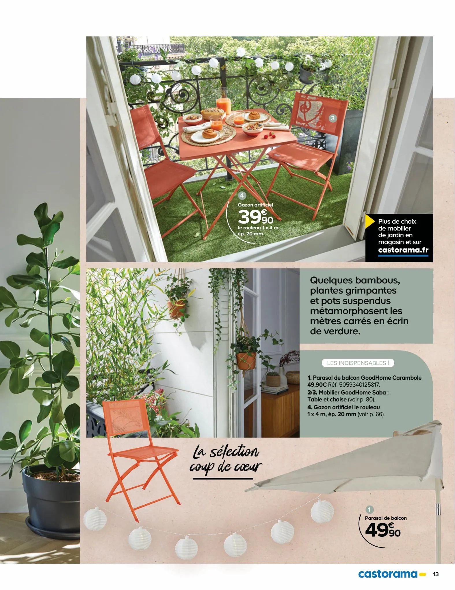 Table de jardin pliante extensible Saba en acier coloris gris acier L.70 x  l.60 x H.92/106,5 cm