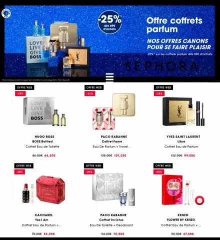 Offre coffrets parfum