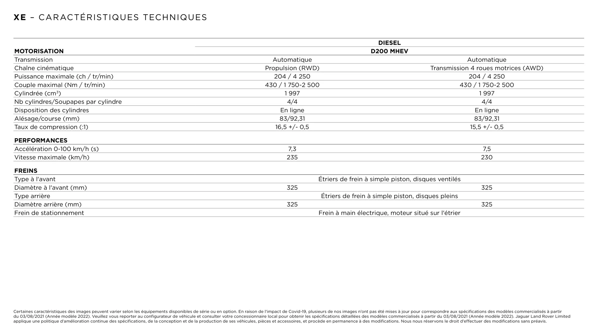 Catalogue Jaguar XE, page 00002