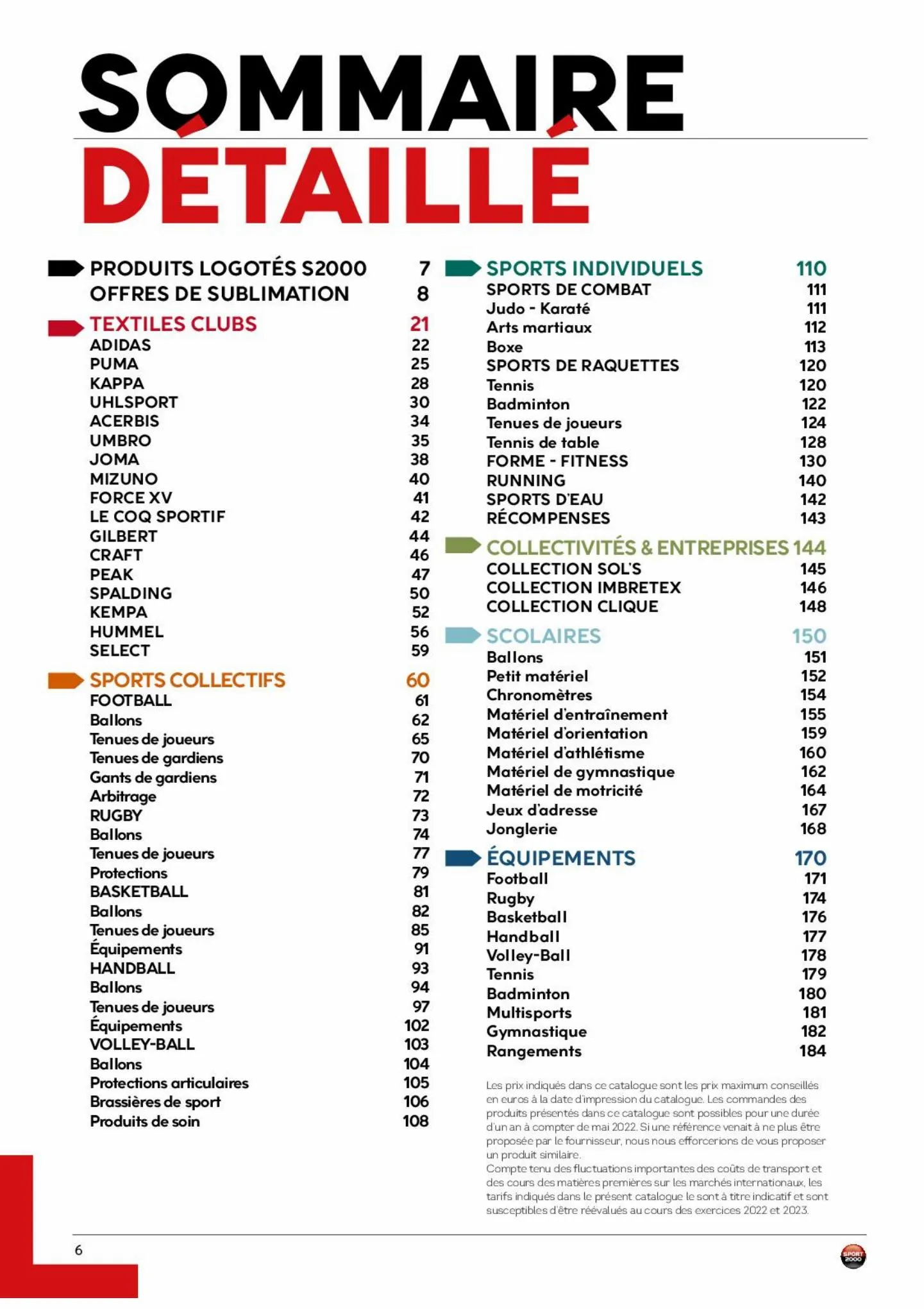 Catalogue Catalogue Clubs & Co 2022-2023, page 00006