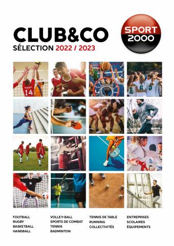 Promos de Sport à Nice | Catalogue Clubs & Co 2022-2023 sur Sport 2000 | 18/10/2022 - 31/12/2022