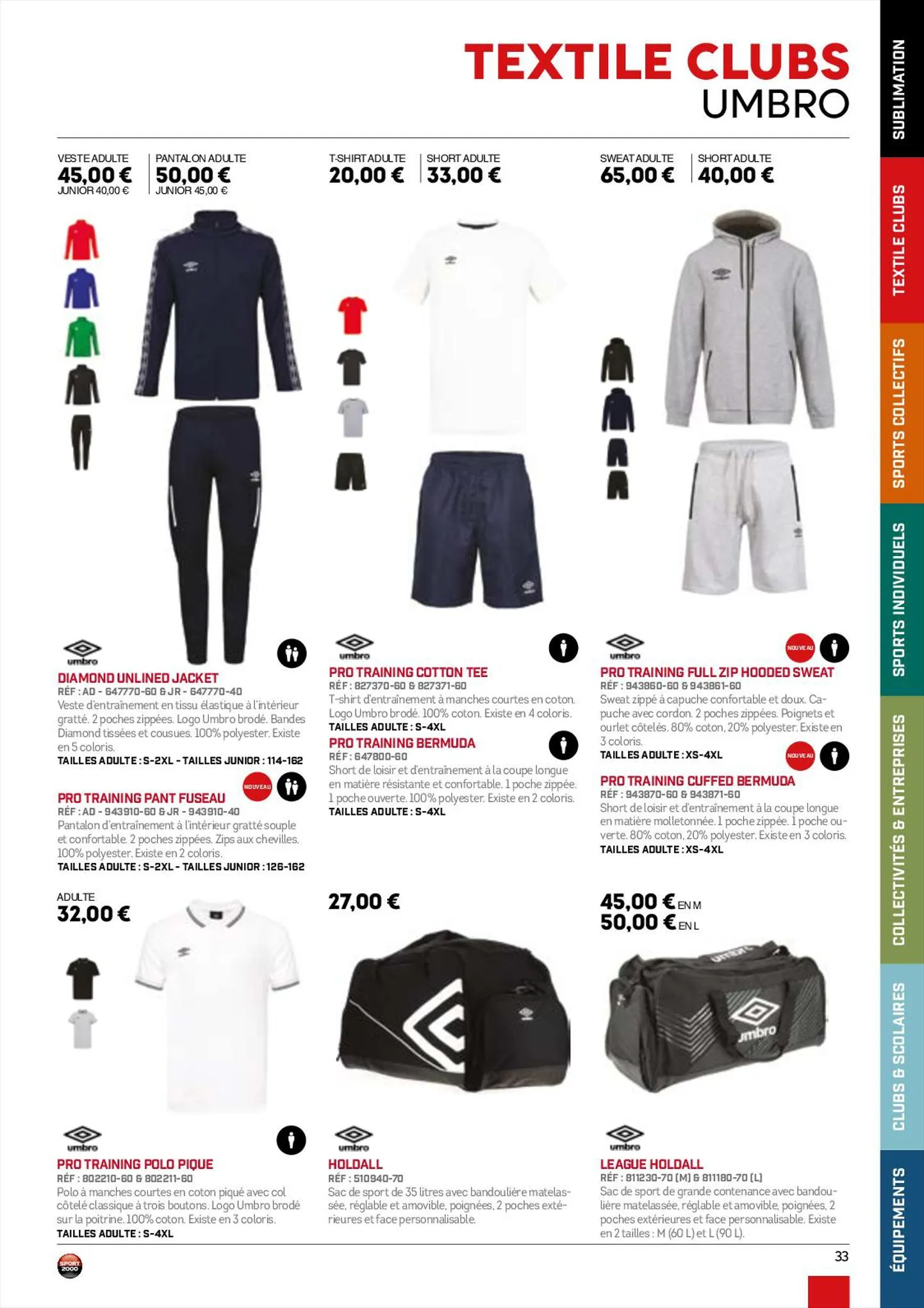 Catalogue Catalogue Sport 2000, page 00033