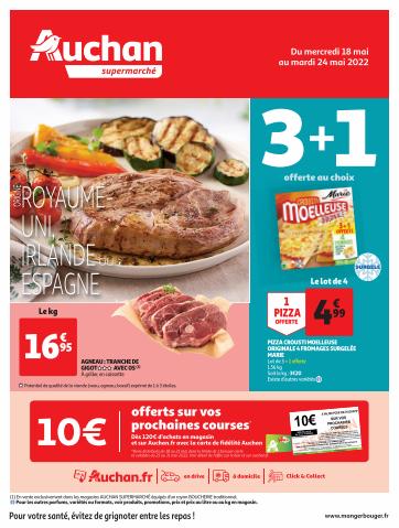 Promos de Hyper-Supermarchés à Bordeaux | 3+1 sur Auchan Supermarché | 18/05/2022 - 24/05/2022