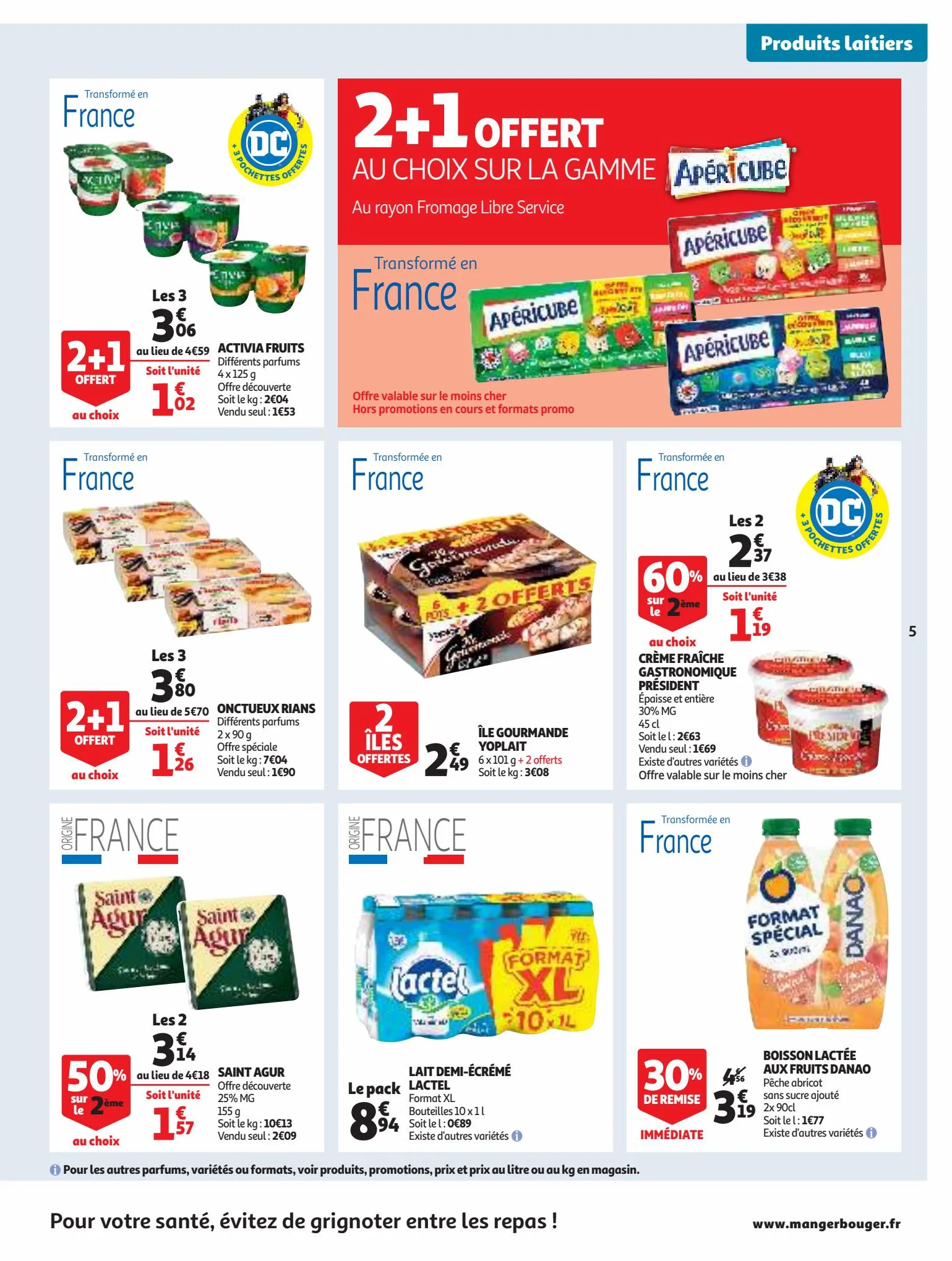 Catalogue Vos produits laitiers préférés à petit prix!, page 00005