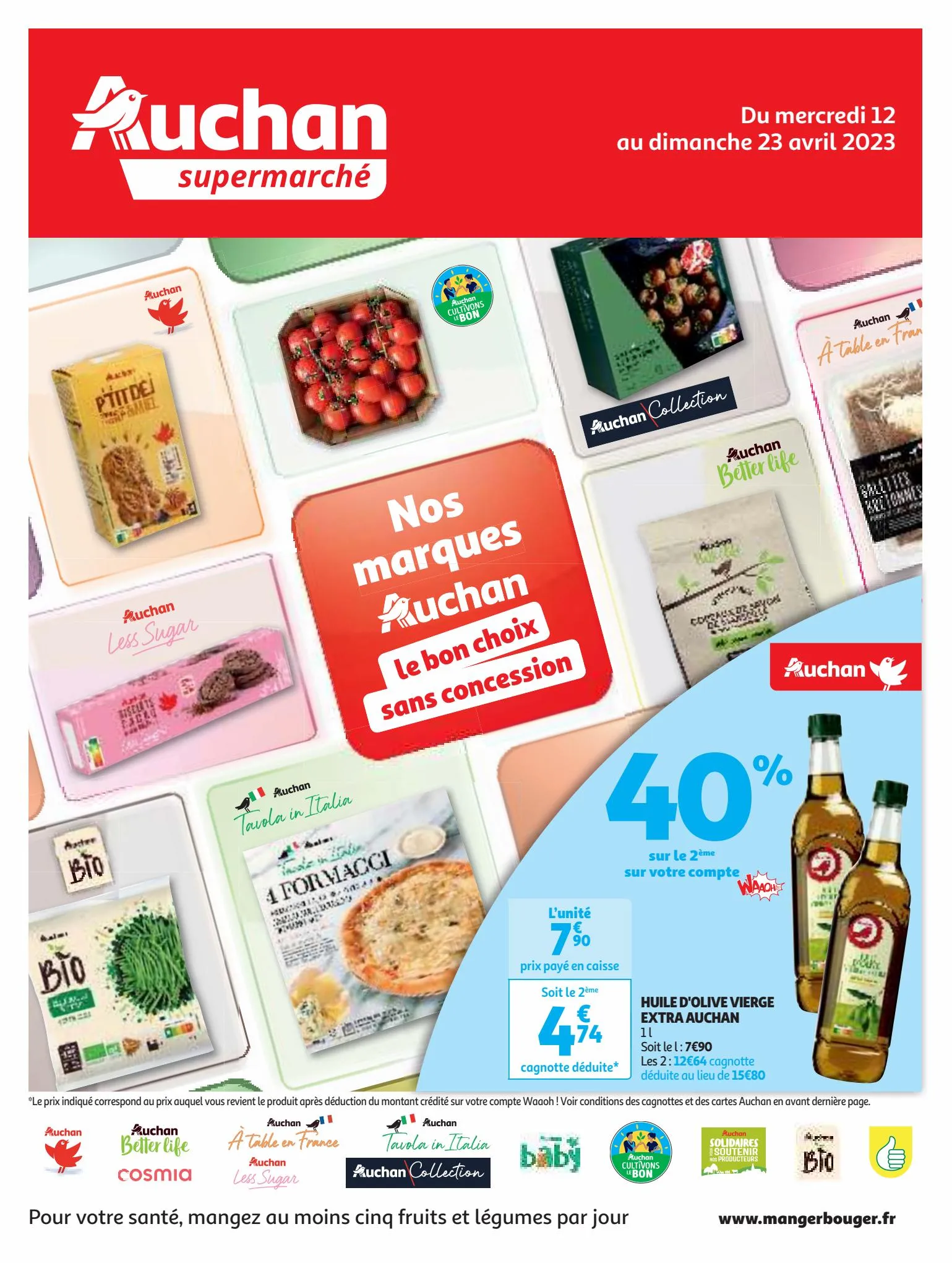 Catalogue Nos marques Auchan : le bon choix sans concession, page 00001