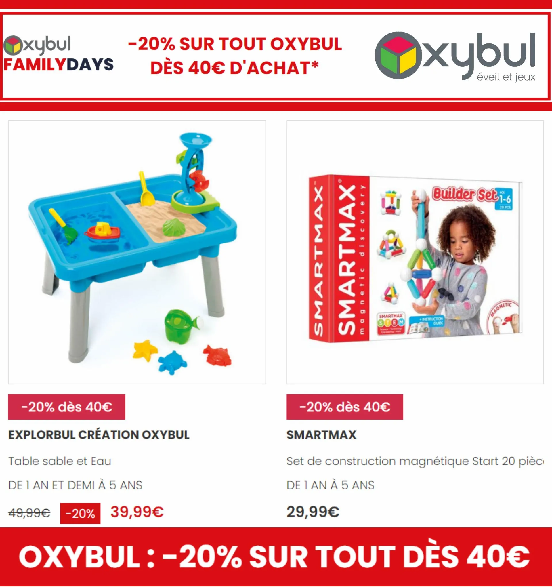 Catalogue -20% sur Tout Oxybul*, page 00005