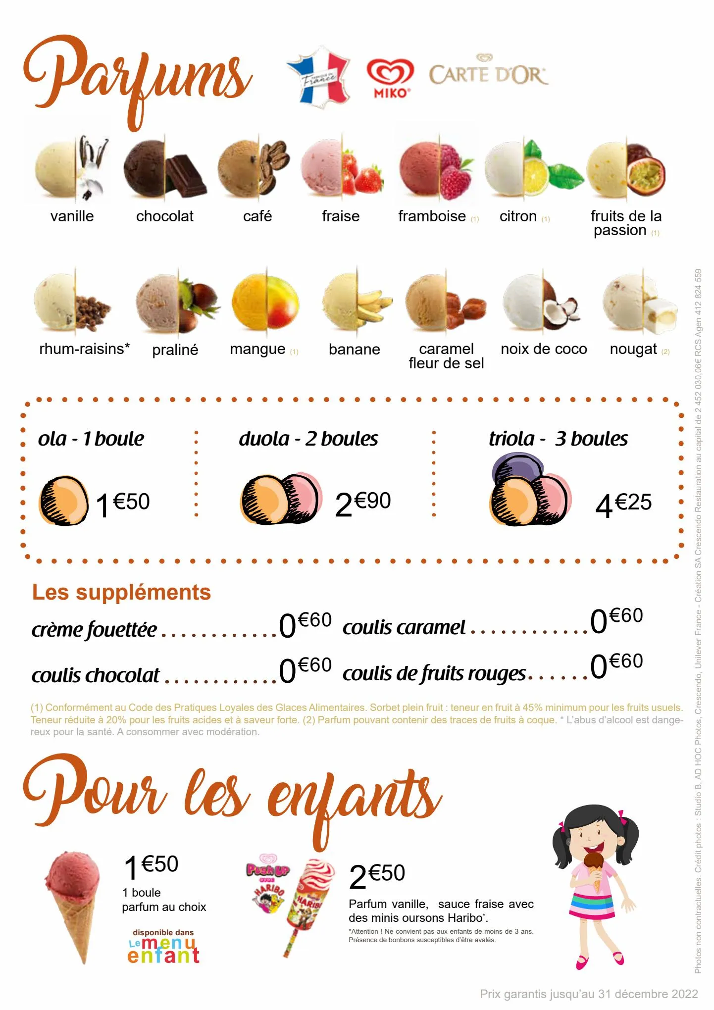 Catalogue Carte des glaces 2022, page 00003