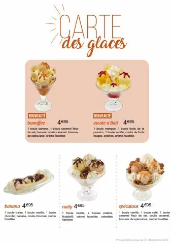 Carte des glaces 2022