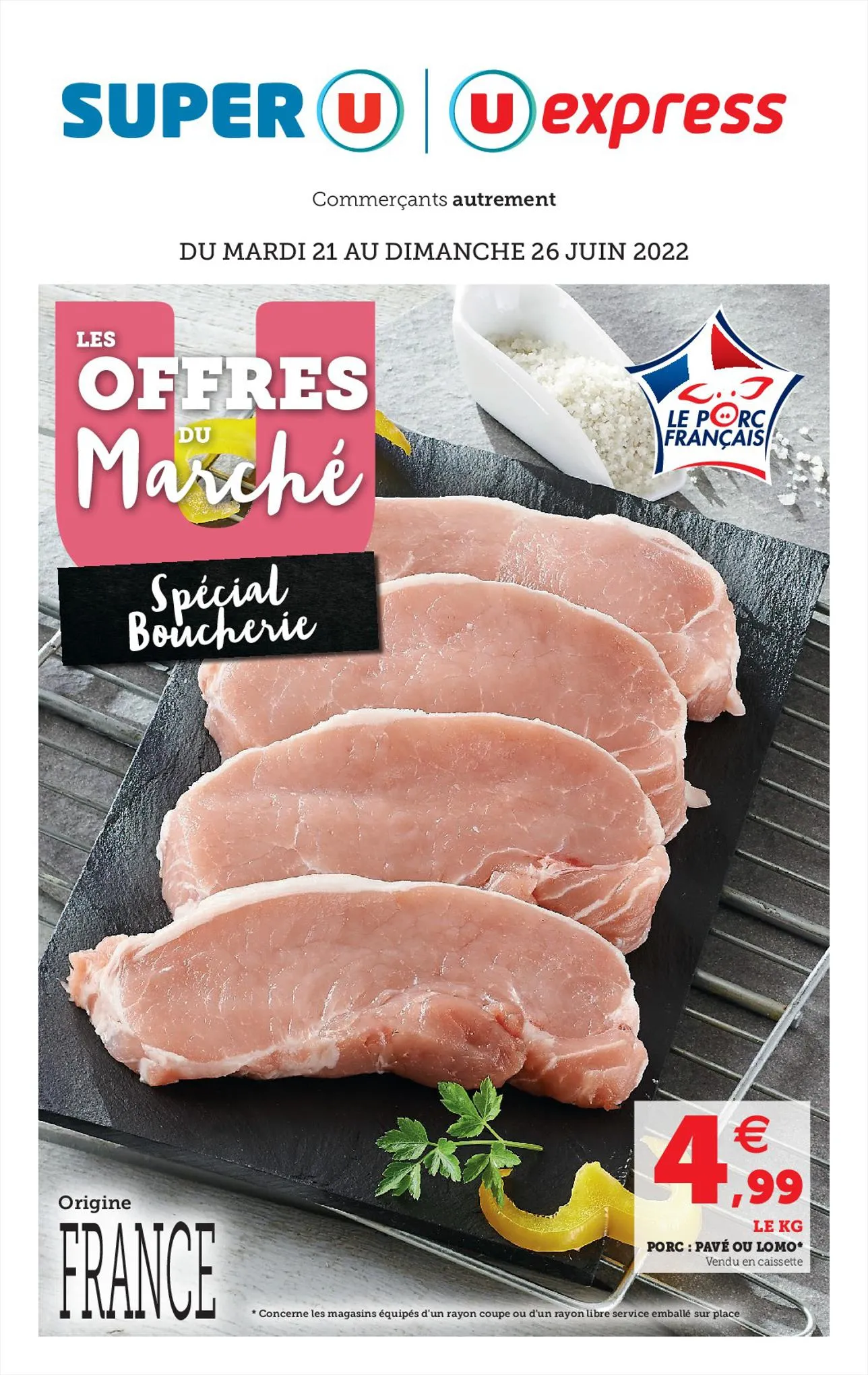 Catalogue LES OFFRES DU MARCHE SPECIAL BOUCHERIE, page 00001