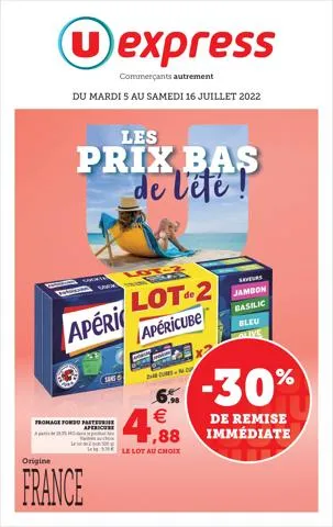 PRIX BAS DE L'ÉTÉ