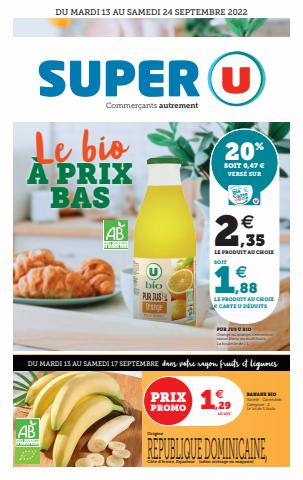 Catalogue Super U à Hyères | Le bio à prix bas | 13/09/2022 - 24/09/2022