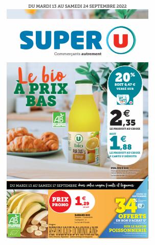Catalogue Super U à Troyes | Le bio à prix bas | 13/09/2022 - 24/09/2022