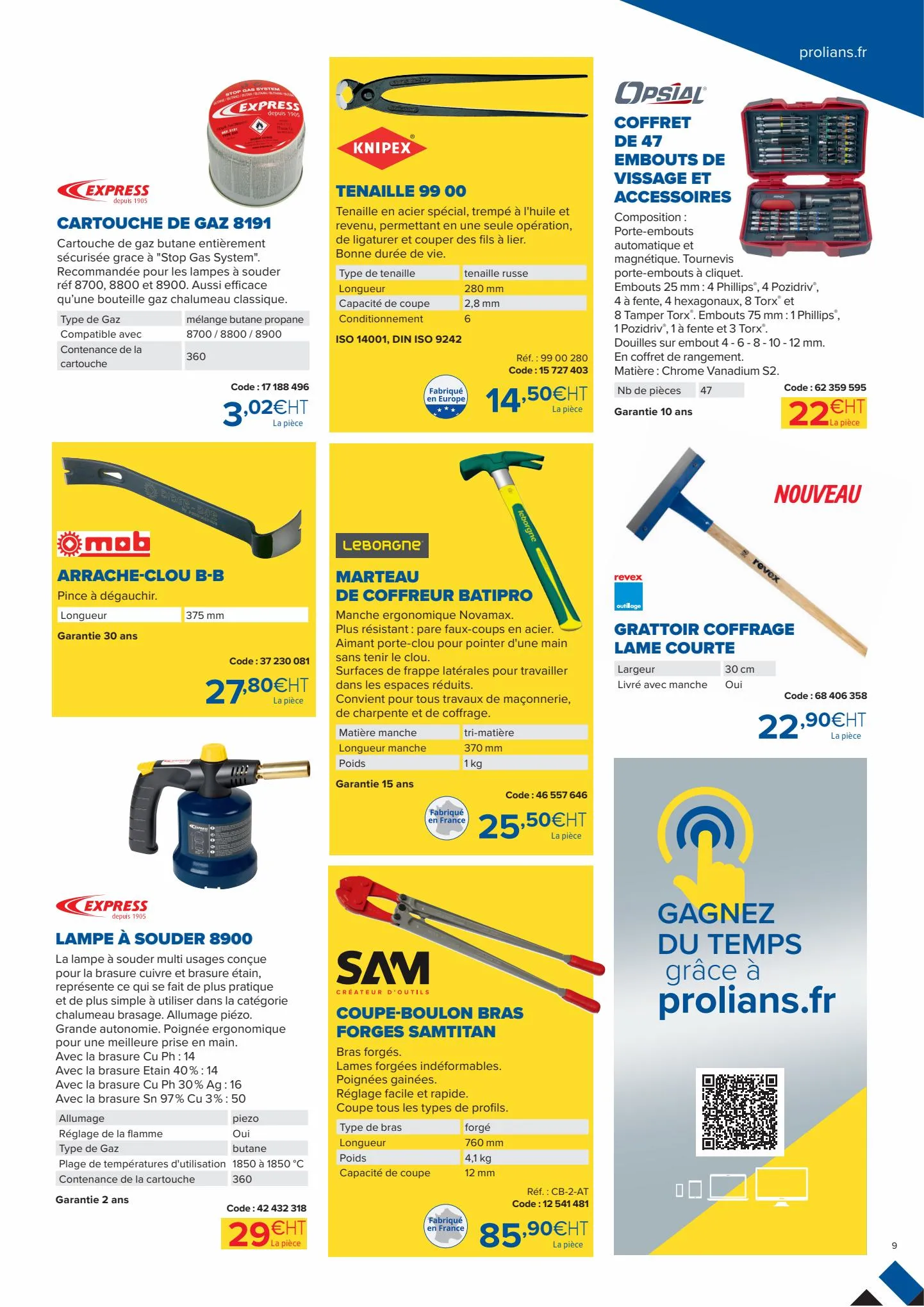 Catalogue L'offre PRO entreprises generales du batiment - PROLIANS, page 00009