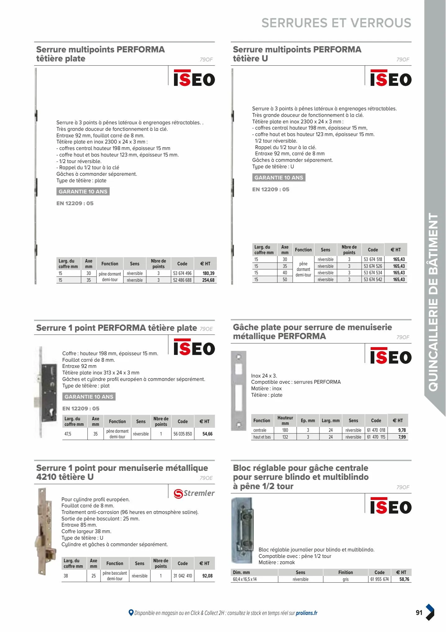 Catalogue L'offre 100% stock de PROLIANS, page 00093