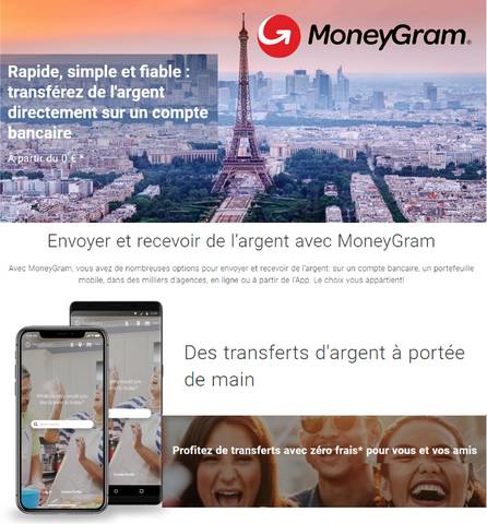 Promos de Services | Services sur MoneyGram | 07/10/2021 - 30/09/2022