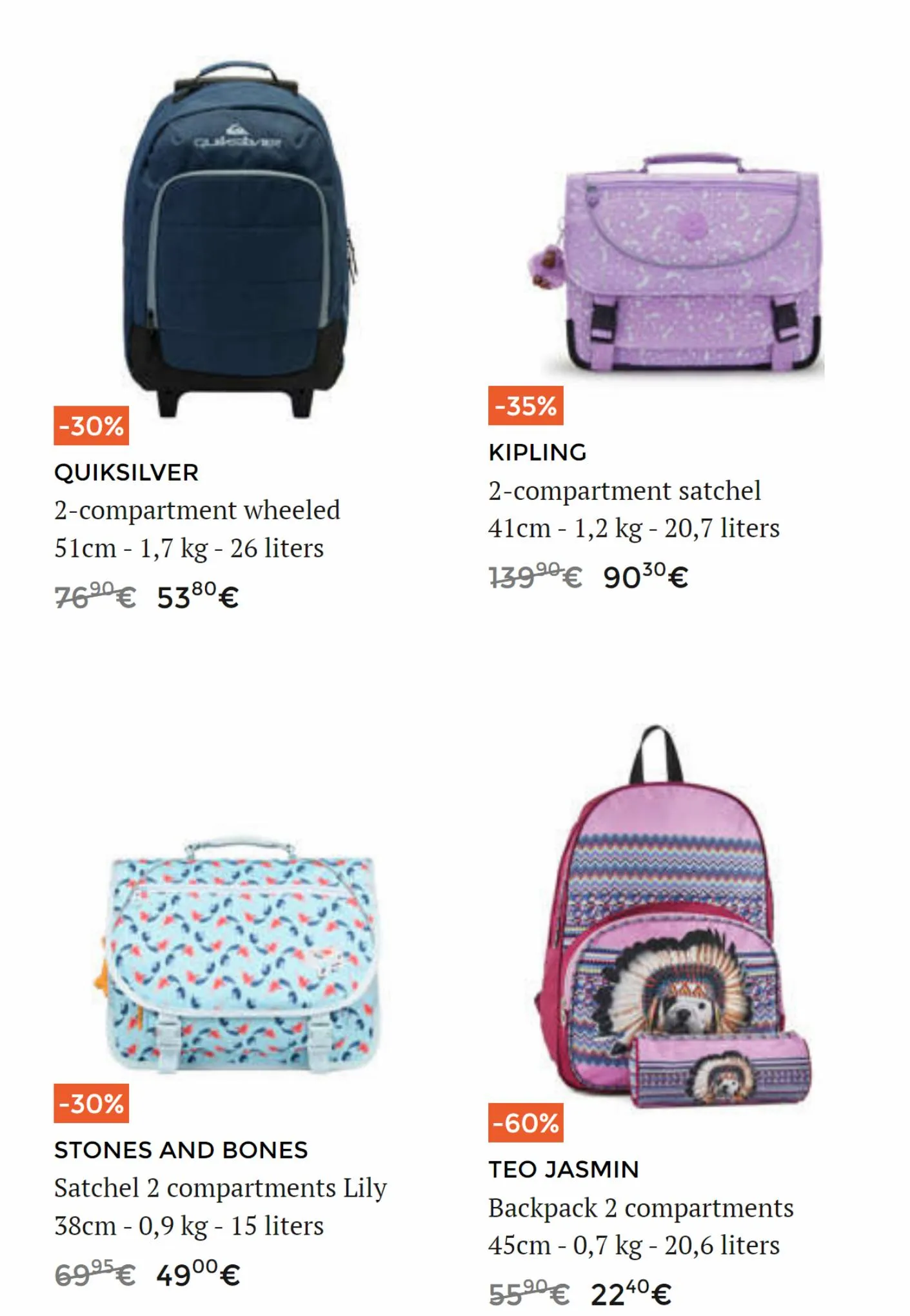 Catalogue Stock Sale Schoolbags, page 00002