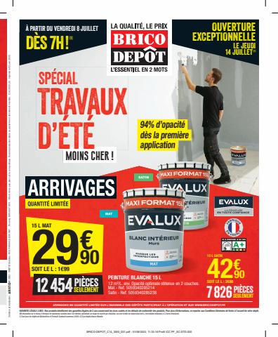 Promos de Bricolage à Lyon | Spécial travaux d'été moins cher ! sur Brico Dépôt | 07/07/2022 - 28/07/2022