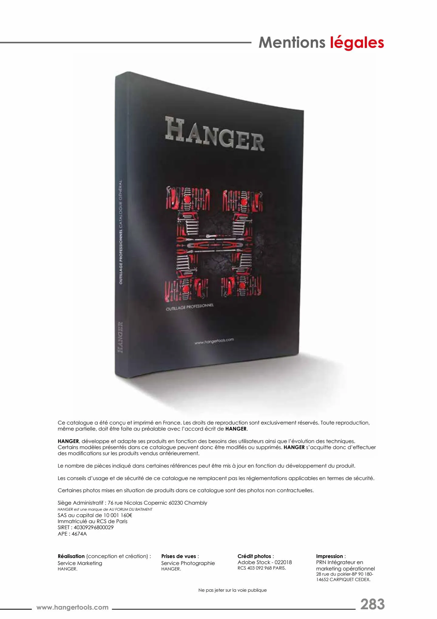Catalogue Hanger Outillage professionnel, page 00293