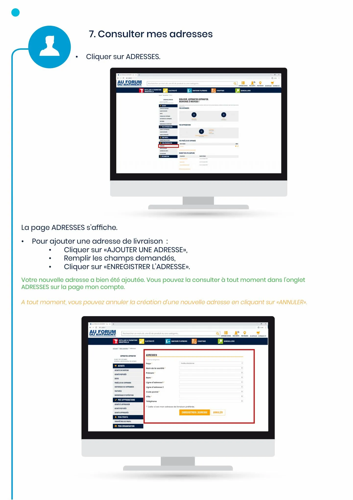 Catalogue Guide d’utilisation : plateforme B2B, page 00023