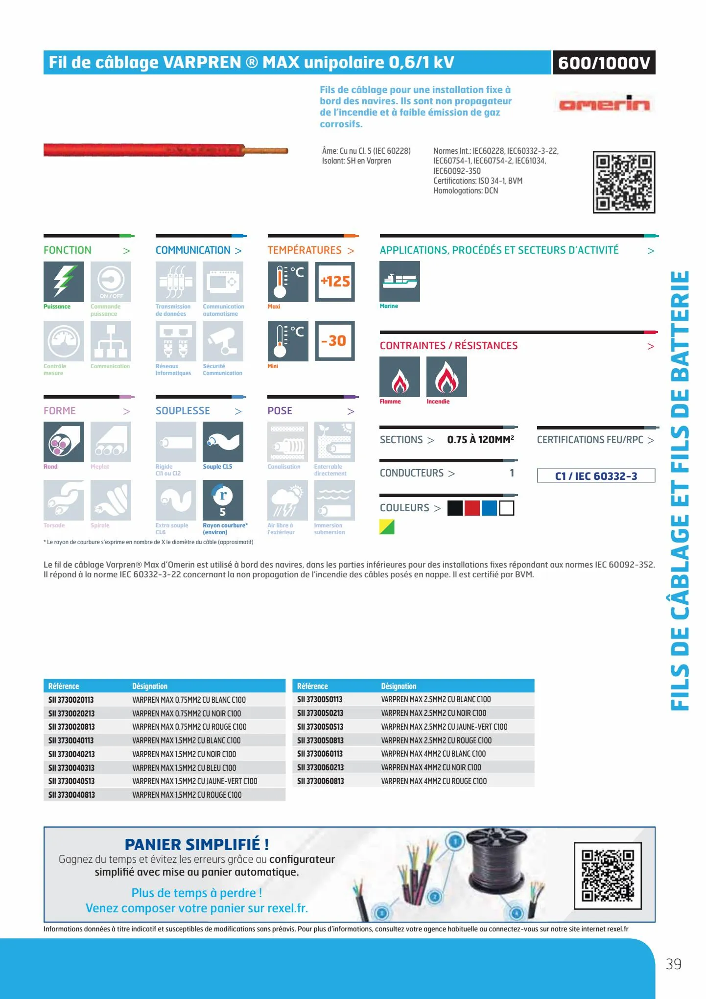 Catalogue Guide de Choix Fils et Câbles, page 00041