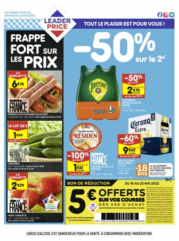 Catalogue Leader Price à Nanterre | -50% sur le 2e | 17/05/2022 - 29/05/2022