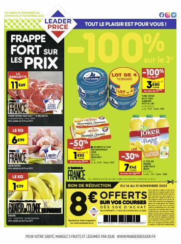 Catalogue Leader Price à Rouen | FRAPPE FORT SUR LES PRIX | 15/11/2022 - 27/11/2022