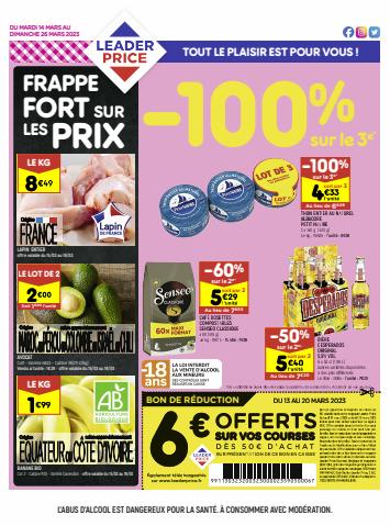 Catalogue Leader Price à Rouen | Frappe fort sur les prix | 14/03/2023 - 26/03/2023
