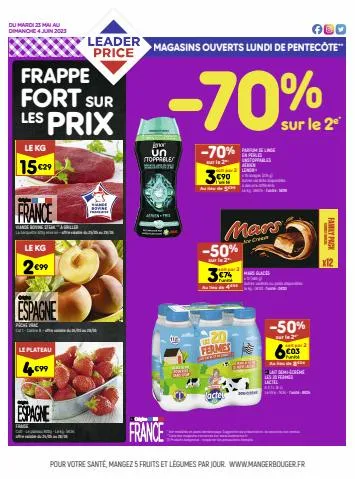 FRAPPE FORT SUR LES PRIX