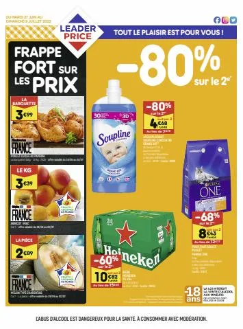 Frappe fort sur les prix