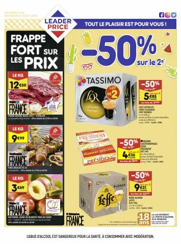 FRAPPE FORT SUR LES PRIX