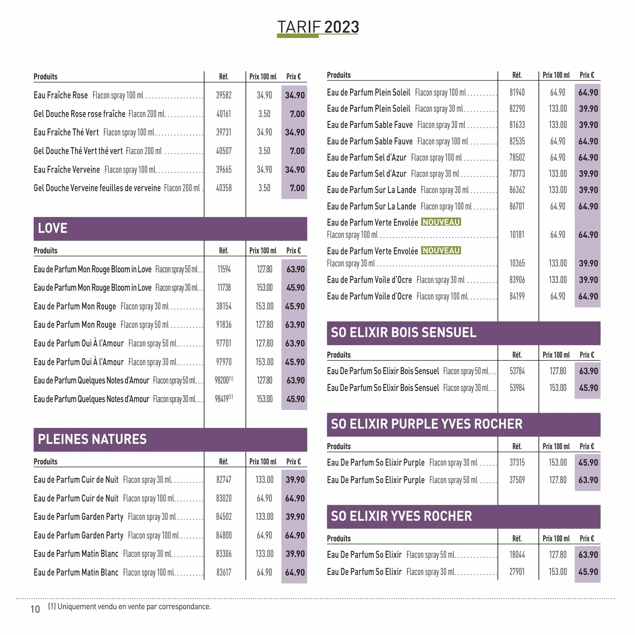 Catalogue TARIF 2023 , page 00010