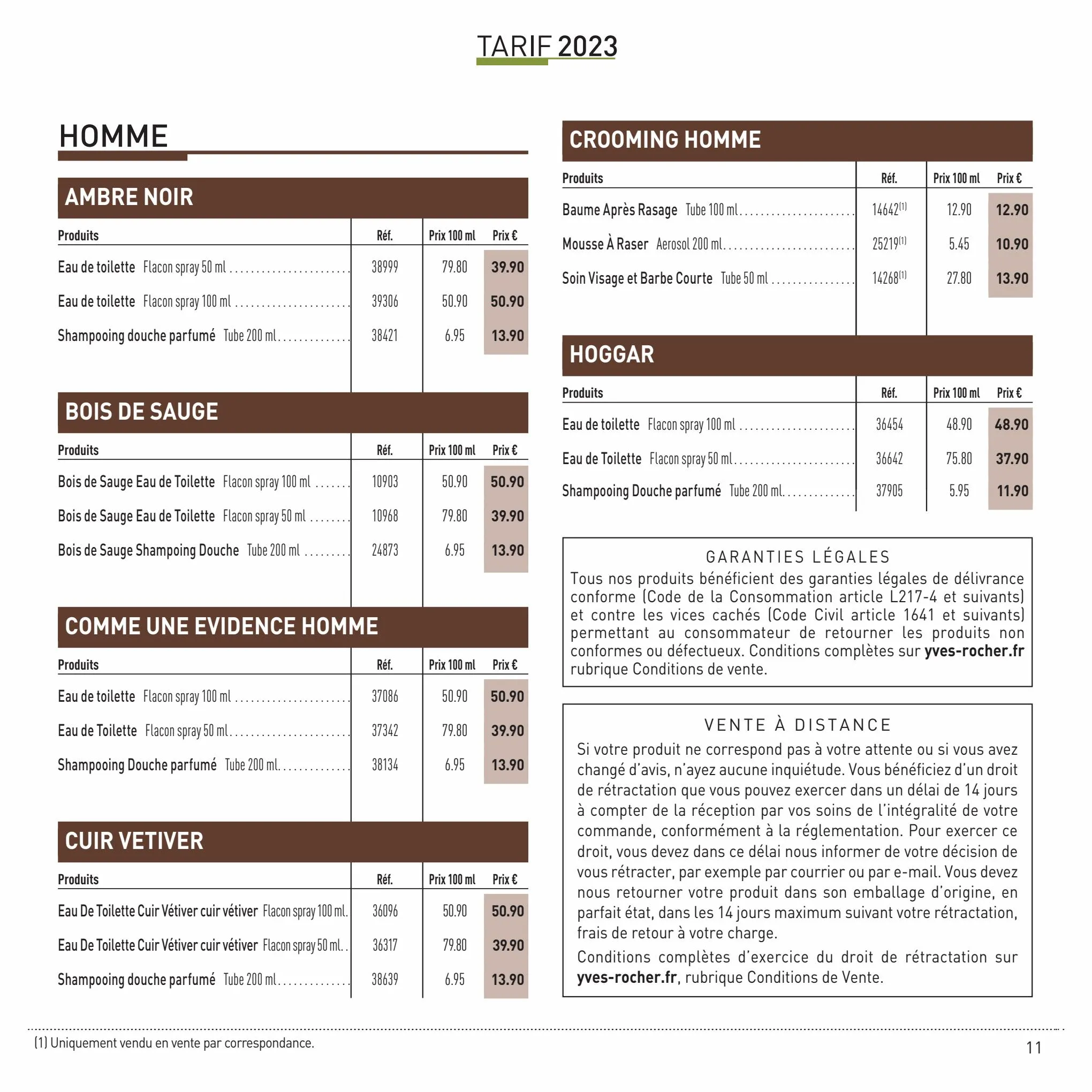 Catalogue TARIF 2023 , page 00011