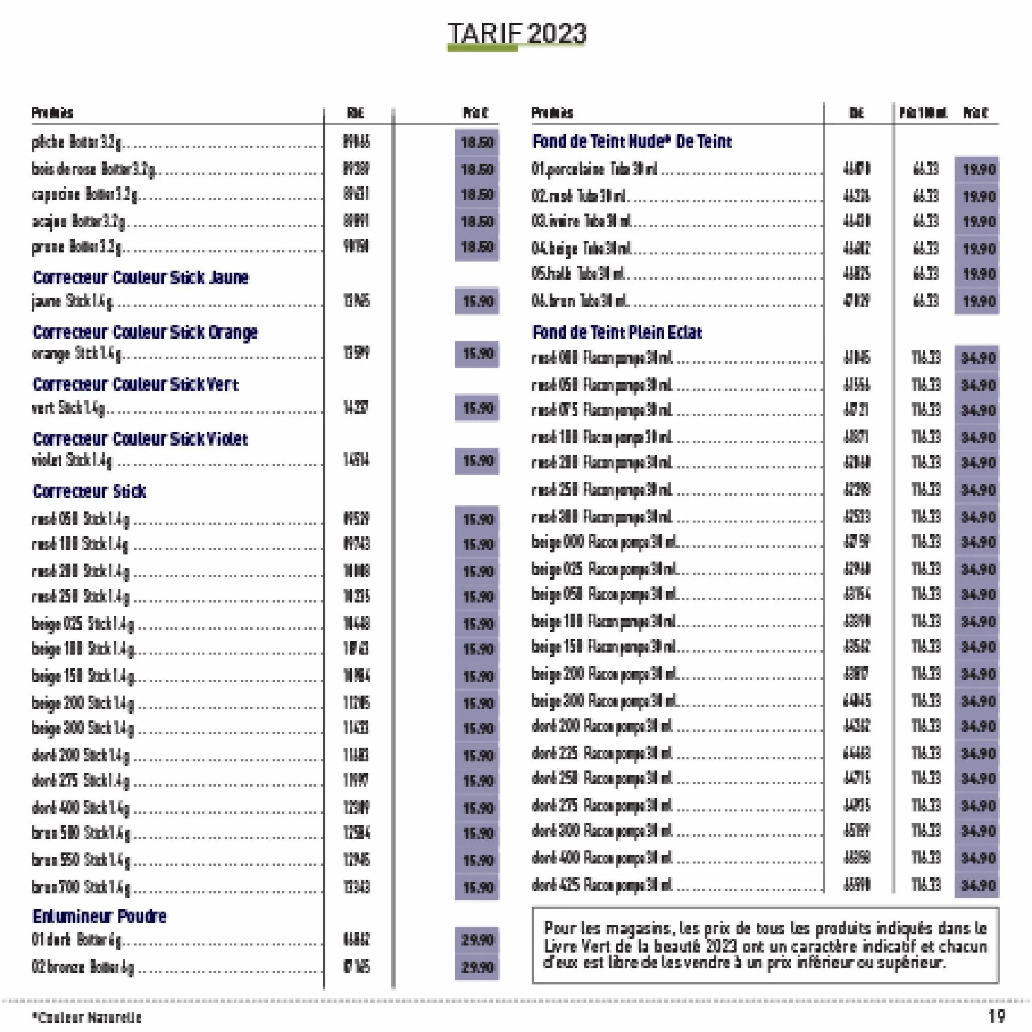 Catalogue Livre vert de la beaute 2023, page 00019