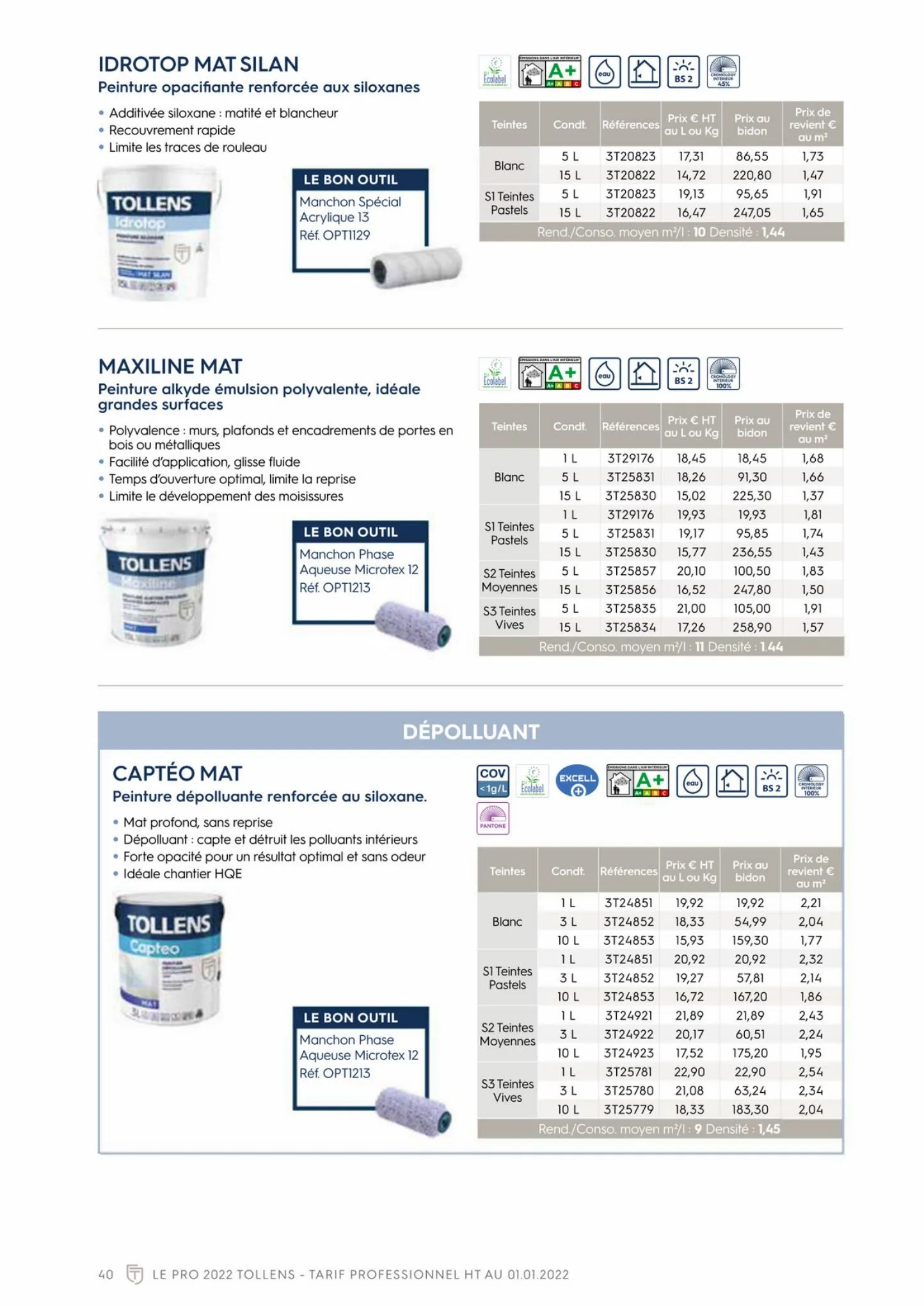 Catalogue Catalogue Tollens Le Pro 2022, page 00040