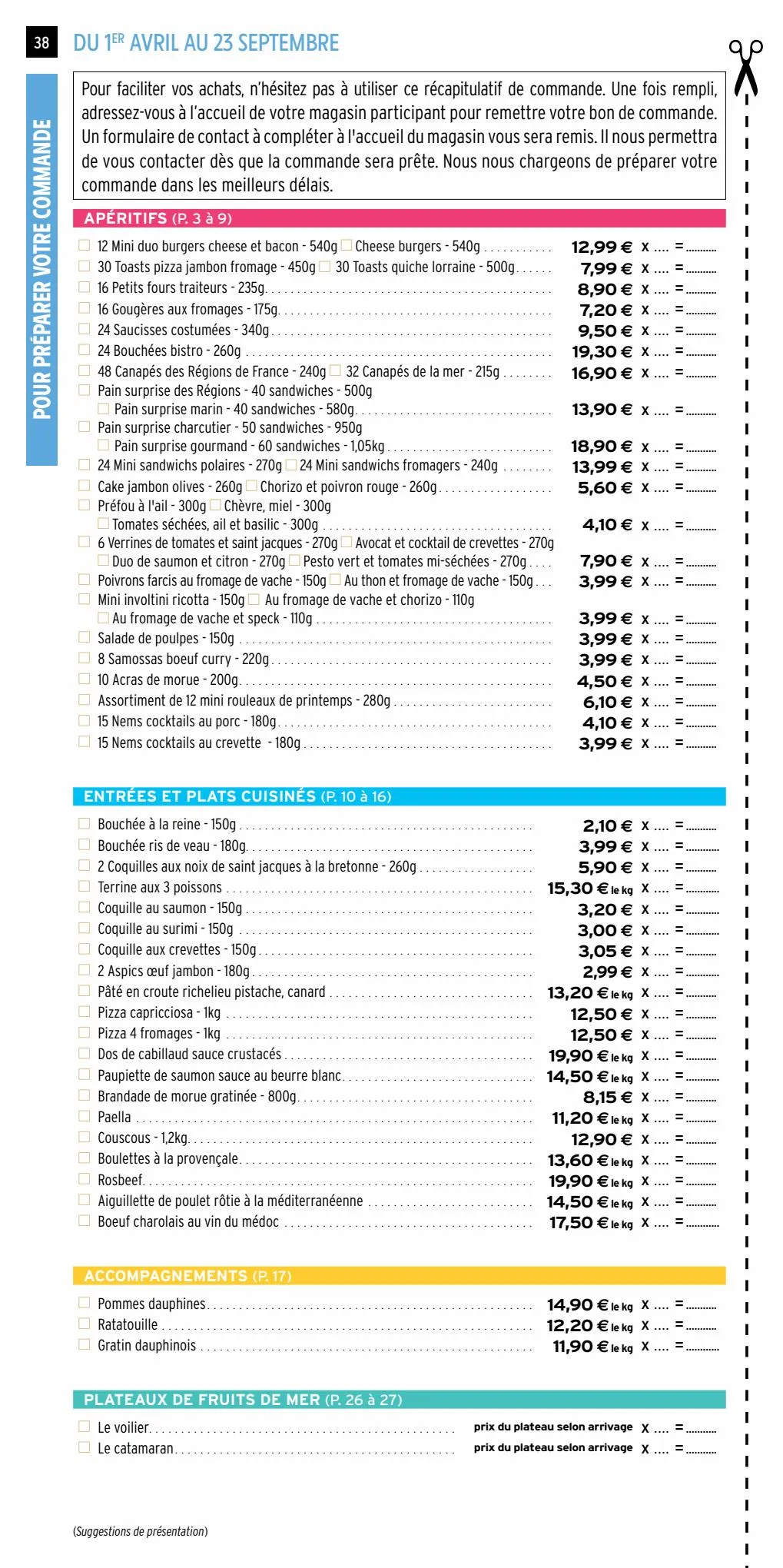 Catalogue Les menus des beaux jours, page 00038
