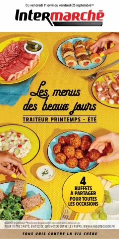 Les menus des beaux jours