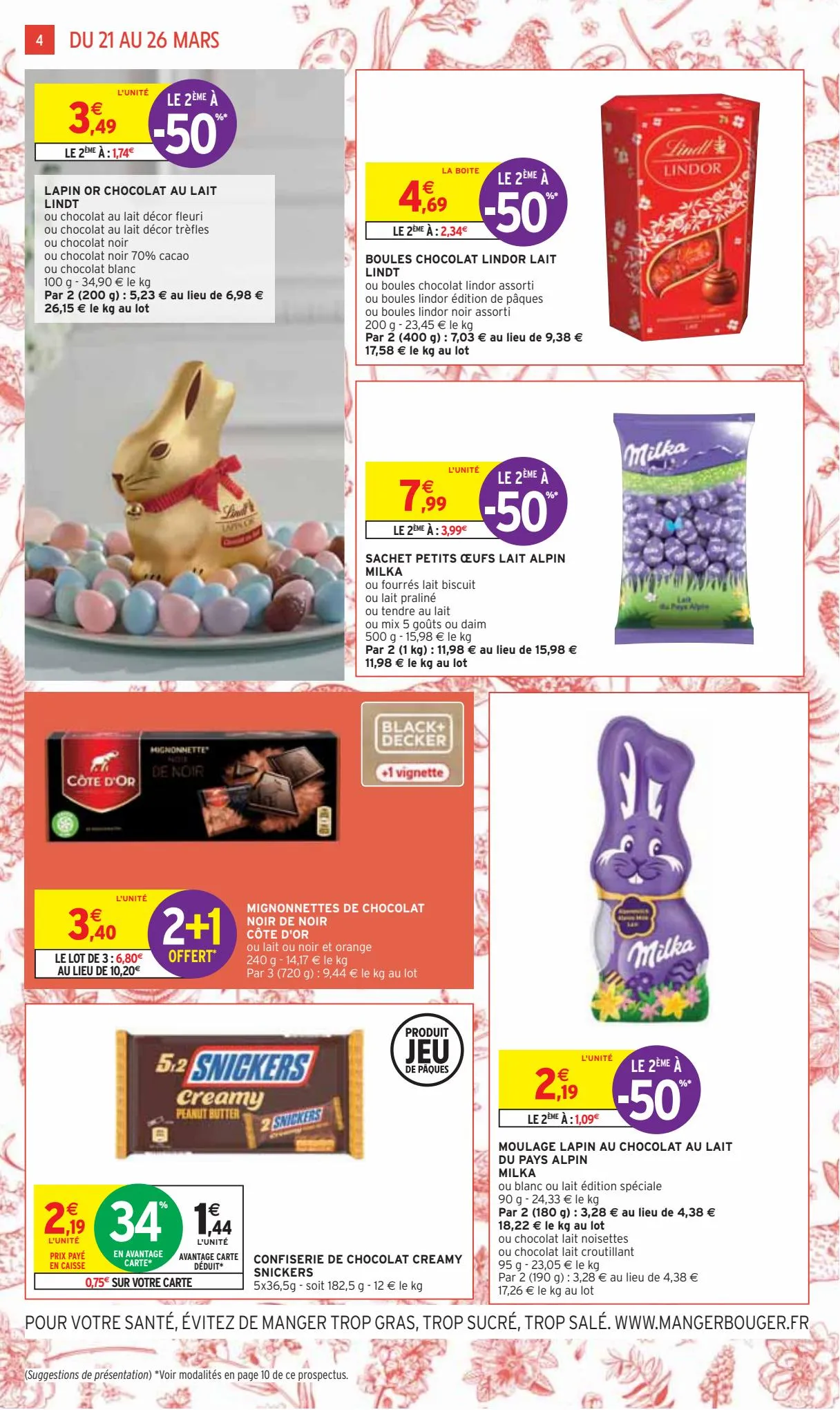 Catalogue -50% sur une selection de chocolats Kinder et Ferrero, page 00004