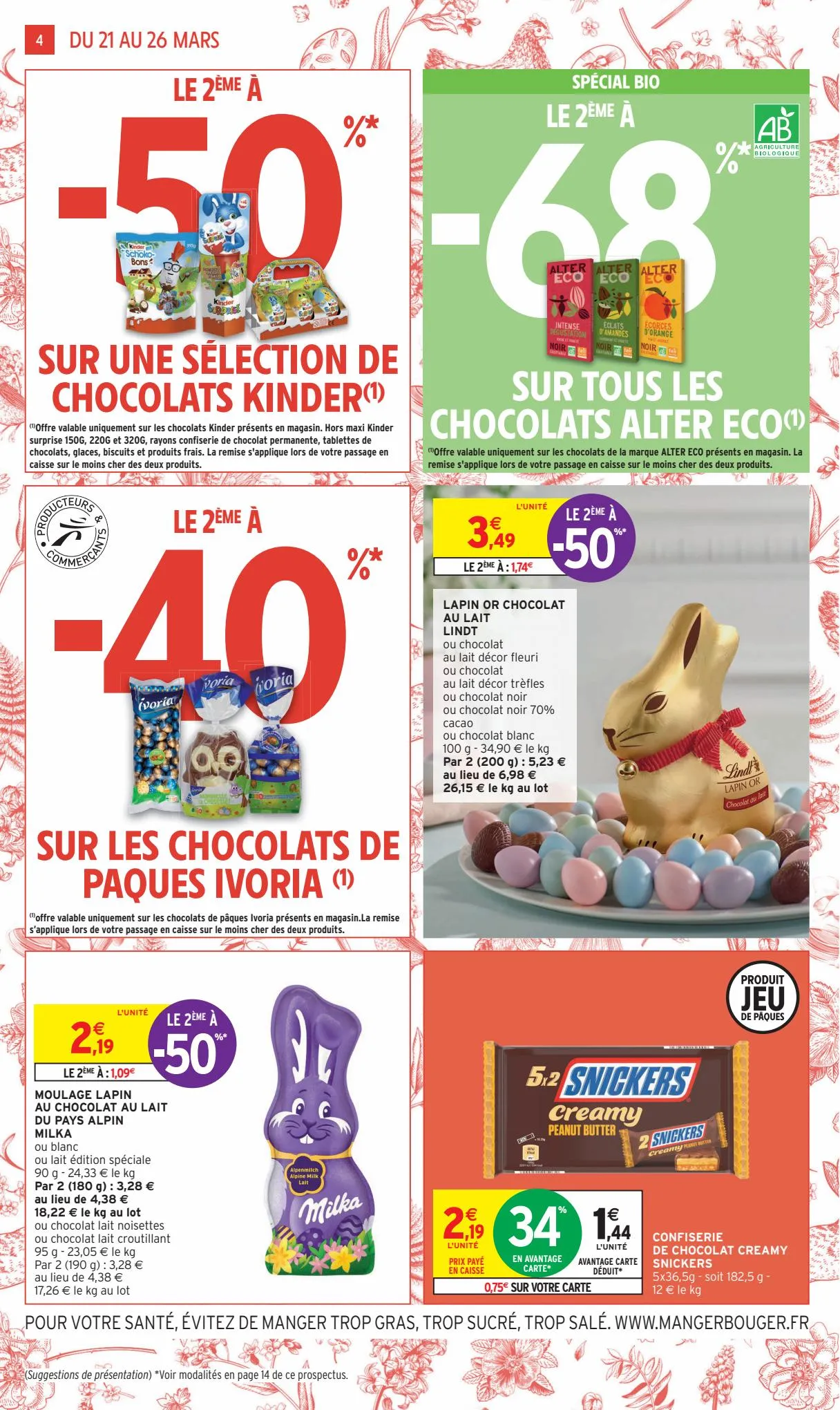 Catalogue -50% sur une selection de chocolats Kinder et Ferrero, page 00004