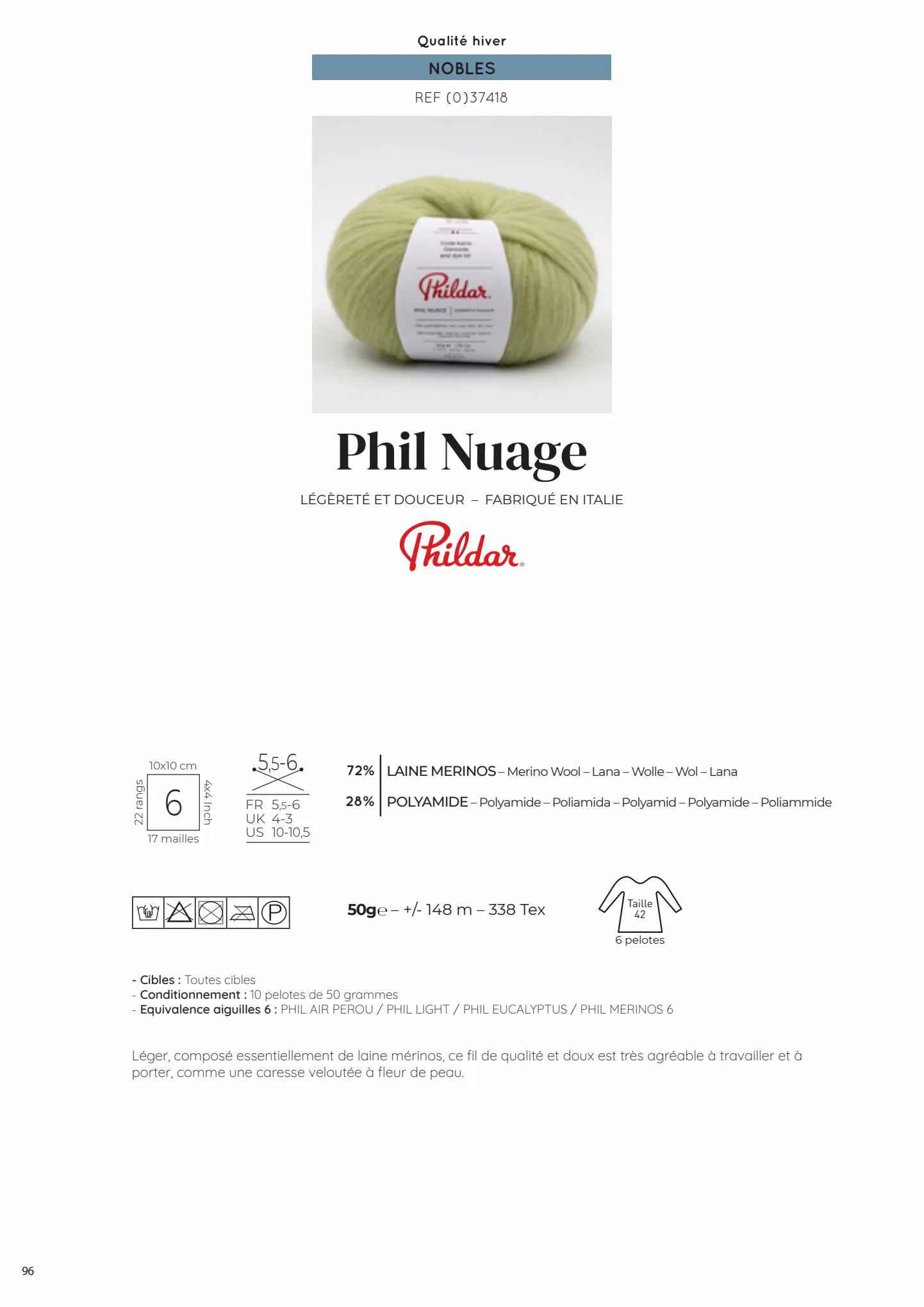 Catalogue Nuancier Phildar AH22, page 00096