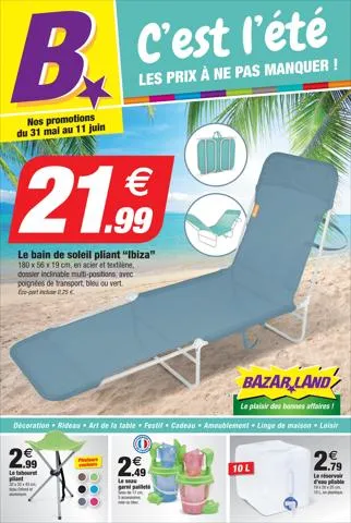 Catalogue Bazarland à Marseille | C’est l’été ! – 16p | 30/05/2023 - 11/06/2023