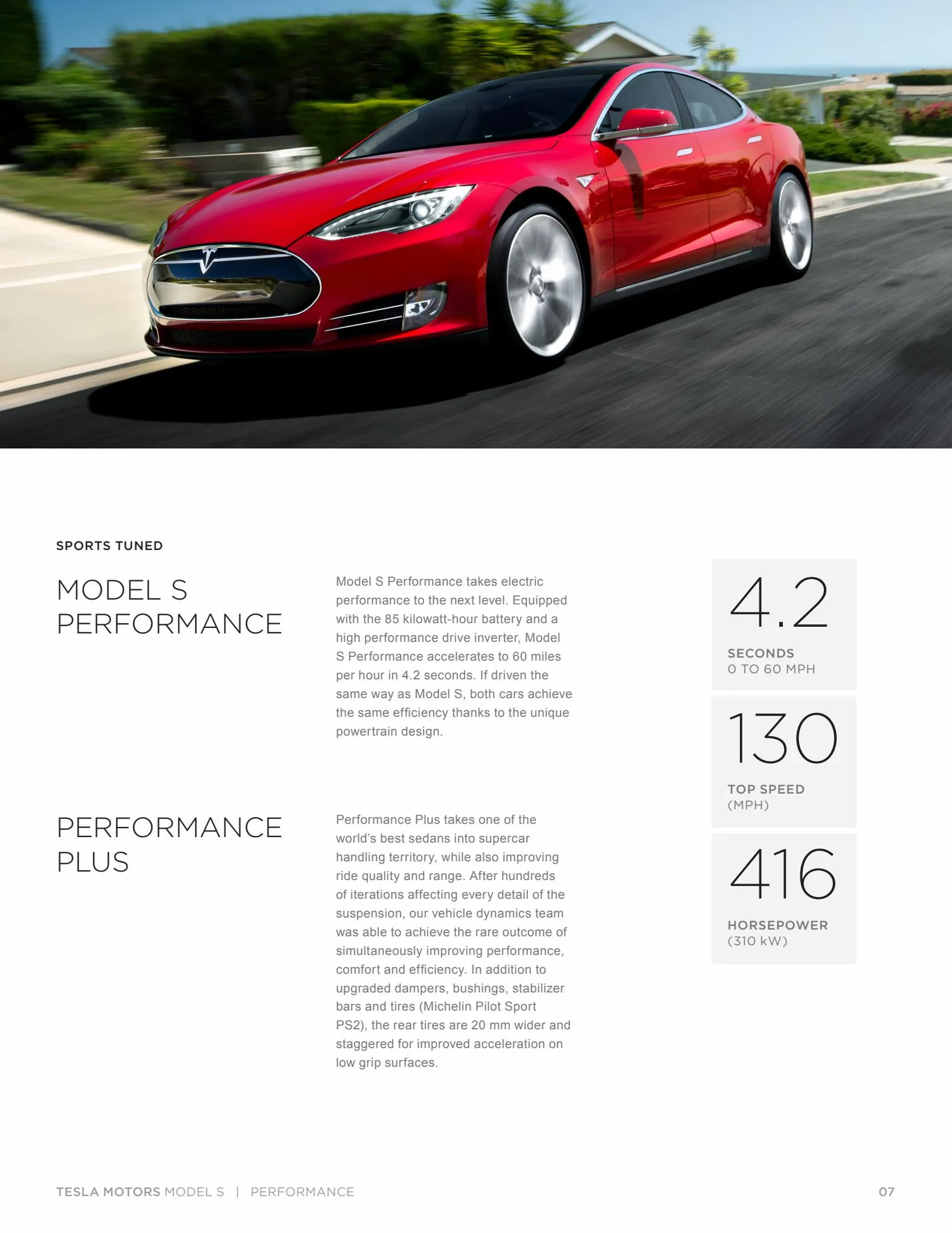 Catalogue MODEL S PREMIUM ELECTRIC SEDAN, page 00007