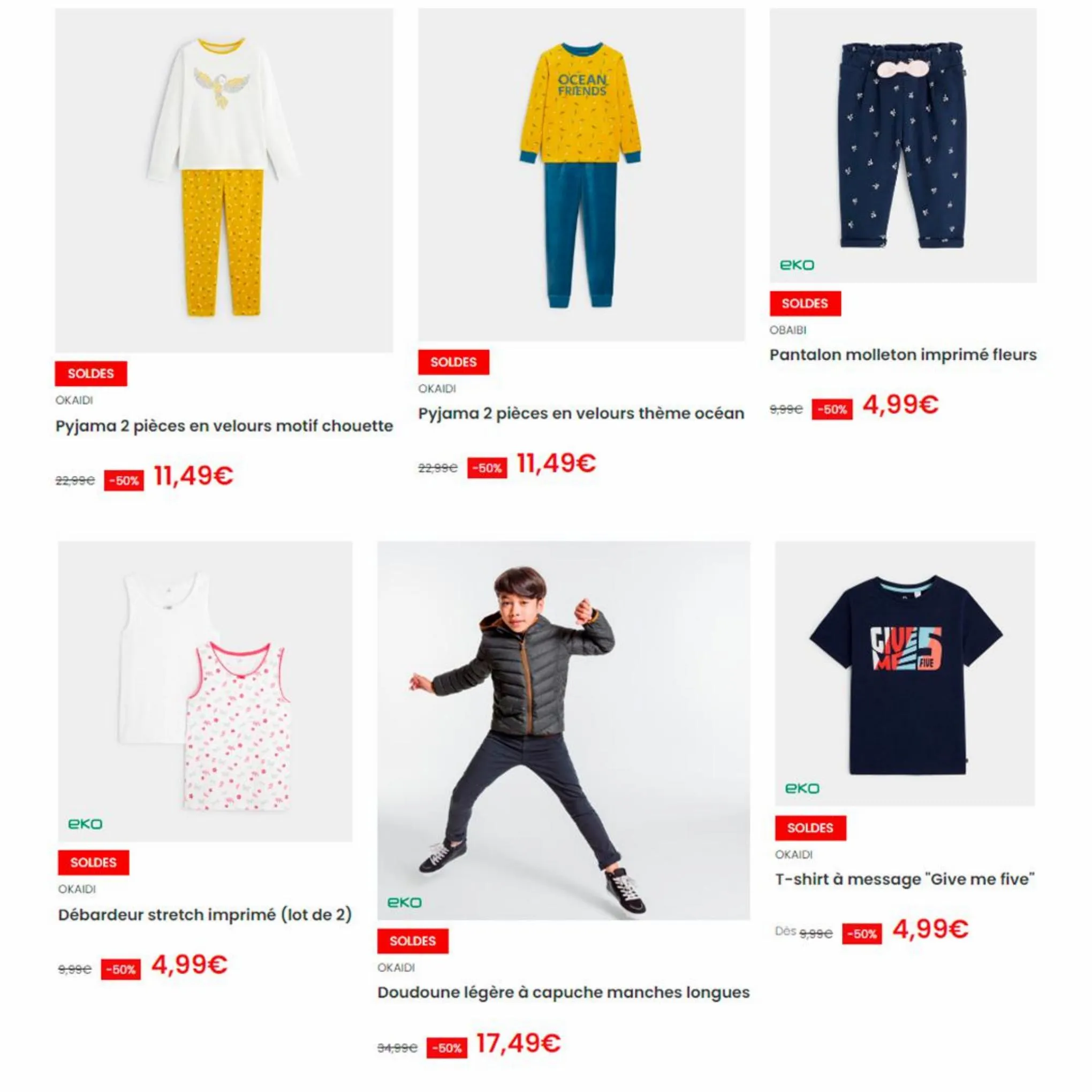 Catalogue Réductions sur tous les vêtements pour enfants, page 00010