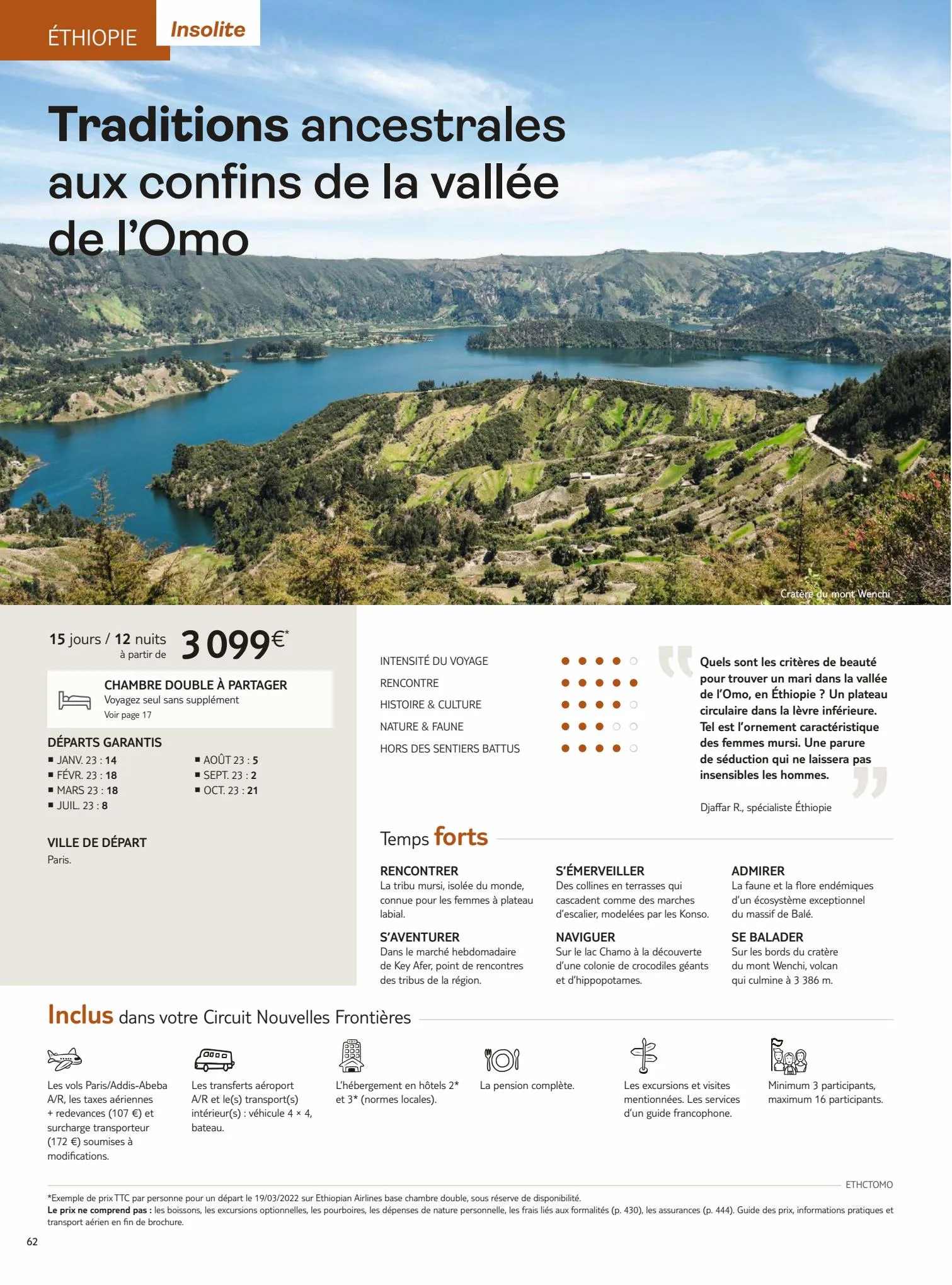 Catalogue TUI circuits nouvelles frontieres 2023, page 00064