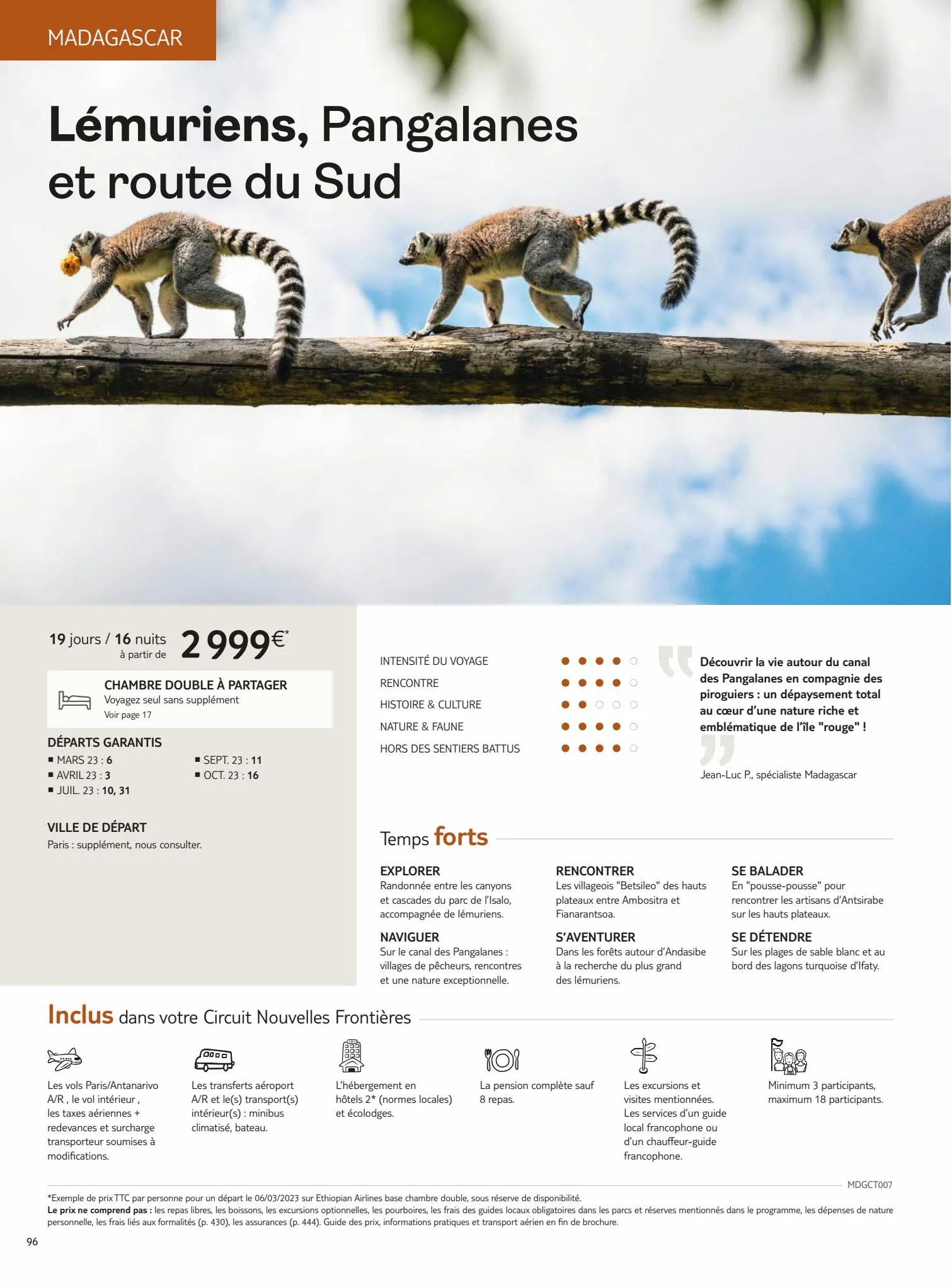 Catalogue TUI circuits nouvelles frontieres 2023, page 00098