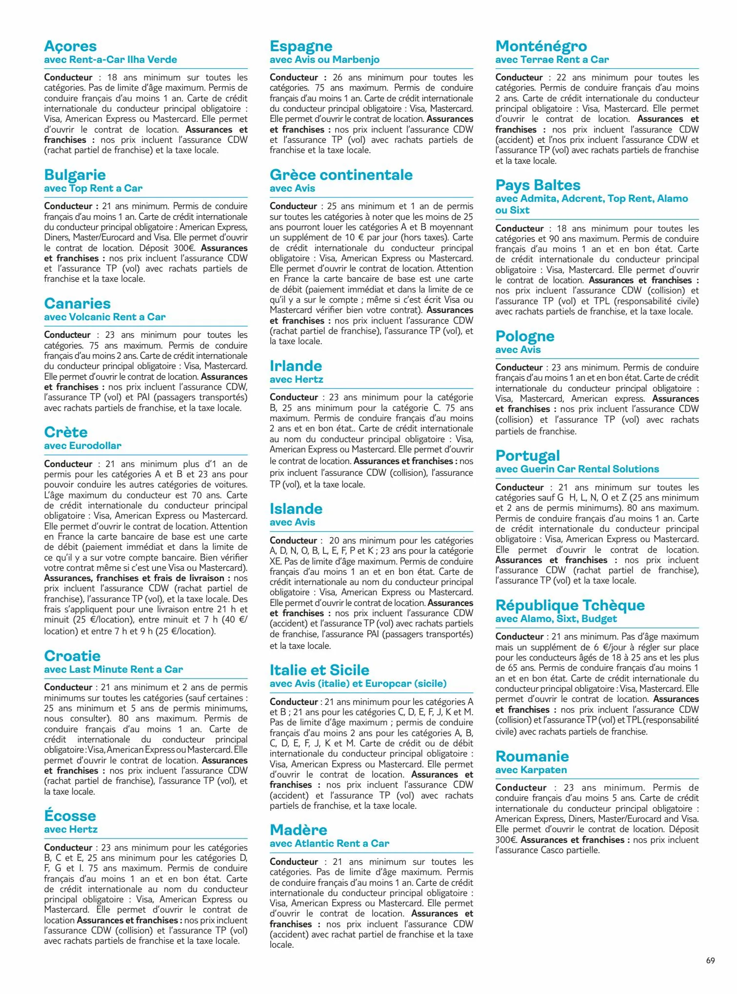 Catalogue Brochure Road Trips et Circuits Privés Collection 2023, page 00071