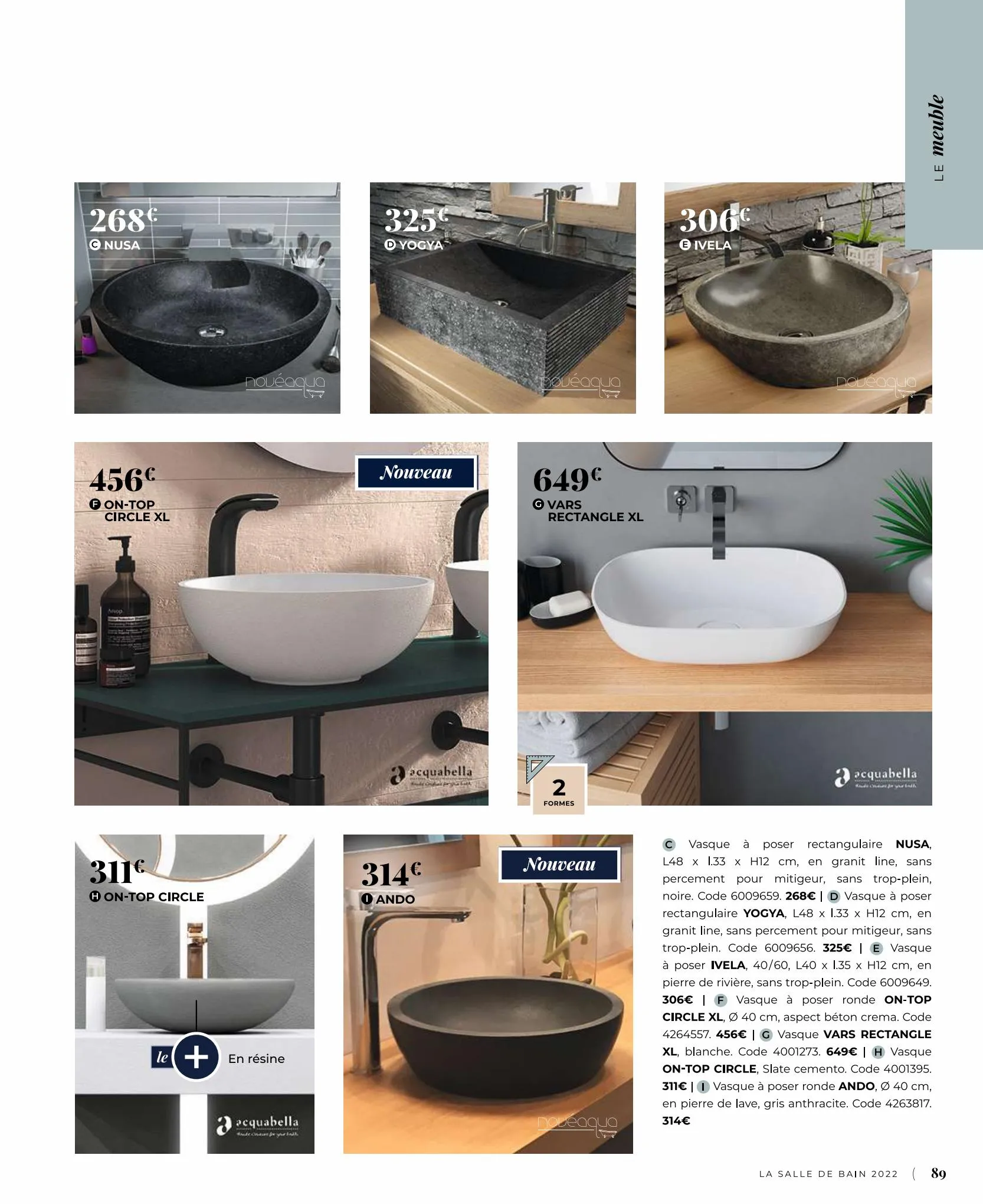 Catalogue Catalogue salle de bain, page 00089