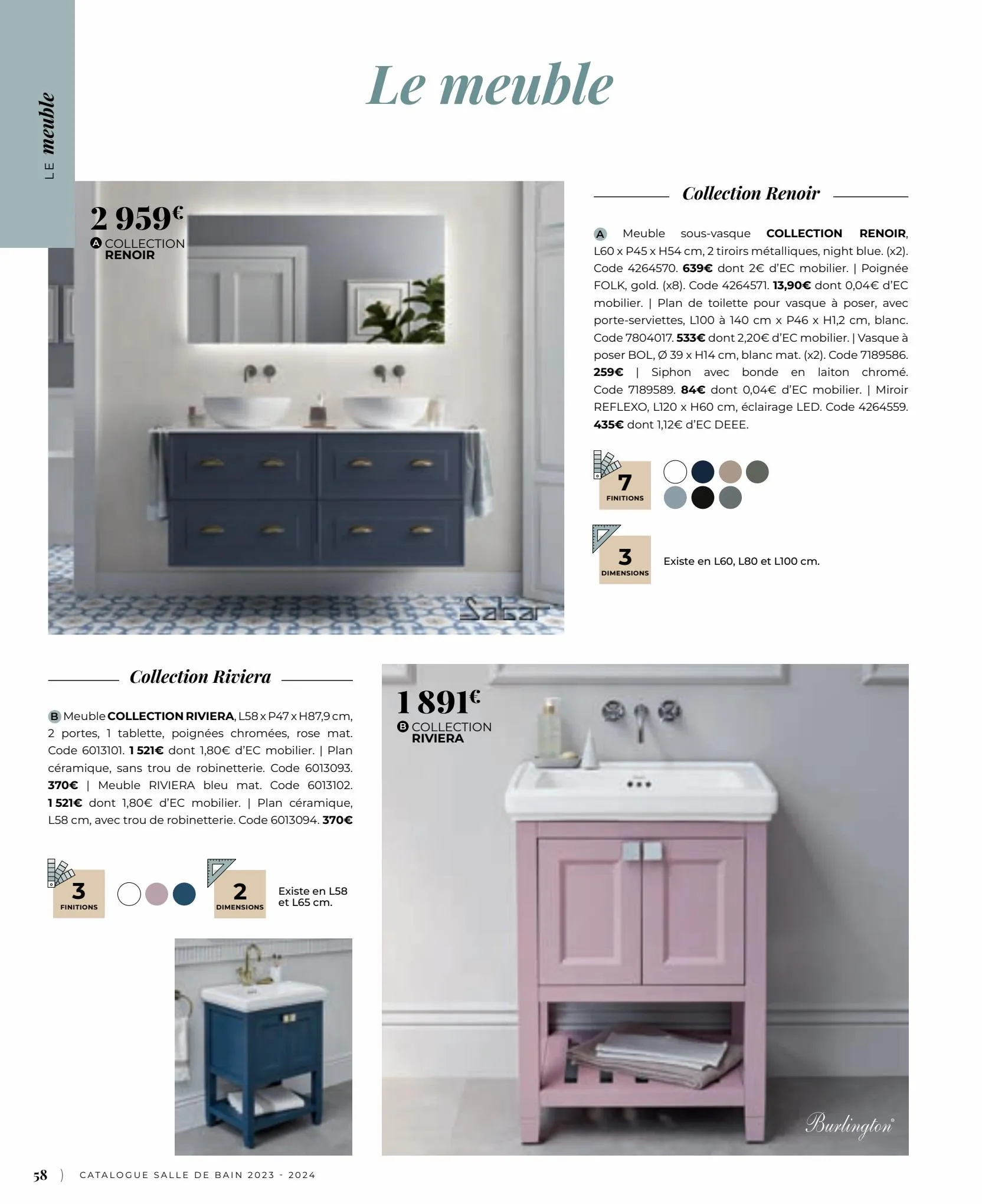 Catalogue Catalogue Salle de bain 2023, page 00058