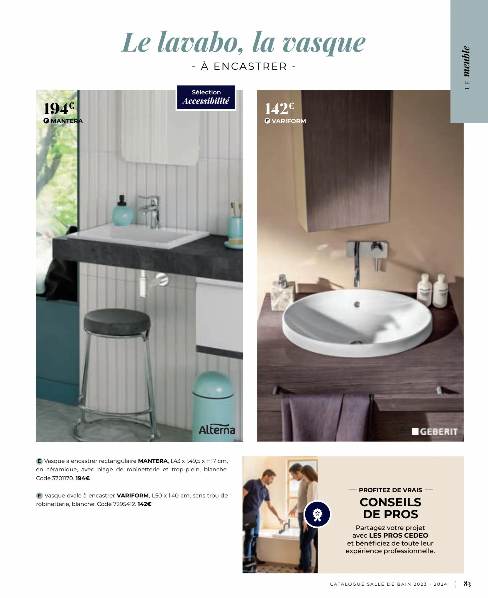 Catalogue Catalogue Salle de bain 2023, page 00083